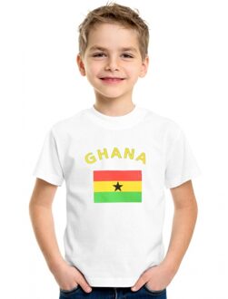 Bellatio Decorations Wit kinder t-shirt ghana xs (110-116)