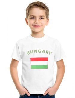 Bellatio Decorations Wit kinder t-shirt hongarije s (110-116)