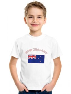 Bellatio Decorations Wit kinder t-shirt nieuw zeeland 110-116 (xs)