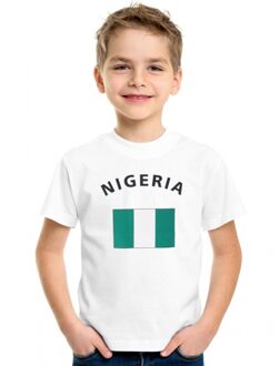 Bellatio Decorations Wit kinder t-shirt nigeria xs (98-104)