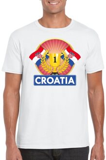 Bellatio Decorations Wit Kroatie supporter kampioen shirt heren