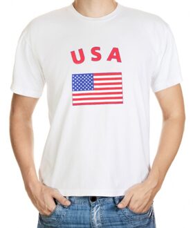 Bellatio Decorations Wit t-shirt amerika heren 2xl