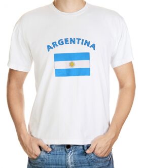 Bellatio Decorations Wit t-shirt Argentinie heren