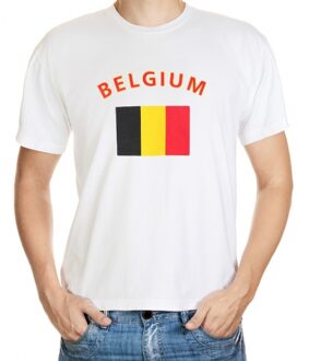 Bellatio Decorations Wit t-shirt belgie heren 2xl