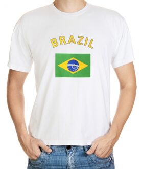 Bellatio Decorations Wit t-shirt brazilie heren 2xl