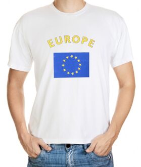 Bellatio Decorations Wit t-shirt europa heren 2xl