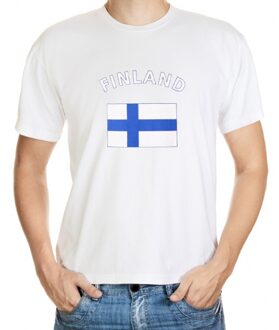 Bellatio Decorations Wit t-shirt finland heren 2xl