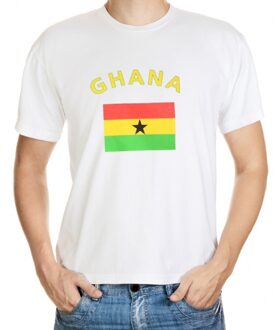 Bellatio Decorations Wit t-shirt ghana heren 2xl