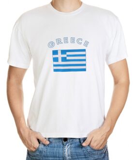Bellatio Decorations Wit t-shirt Griekenland heren