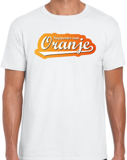 Bellatio Decorations Wit t-shirt Holland / Nederland supporter van oranje EK/ WK voor heren