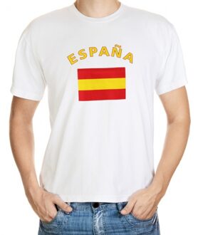 Bellatio Decorations Wit t-shirt spanje heren 2xl