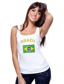 Bellatio Decorations Witte dames tanktop brazilie l