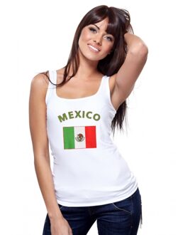 Bellatio Decorations Witte dames tanktop mexico l