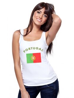 Bellatio Decorations Witte dames tanktop portugal l