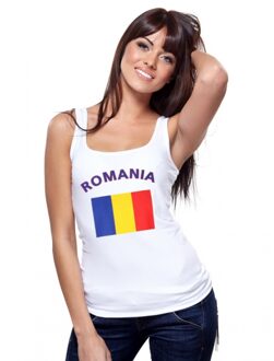 Bellatio Decorations Witte dames tanktop roemenie l