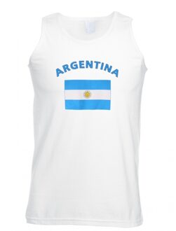 Bellatio Decorations Witte heren tanktop argentinie l