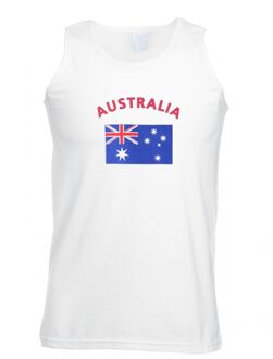 Bellatio Decorations Witte heren tanktop australie 2xl