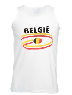 Bellatio Decorations Witte heren tanktop belgie 2xl