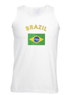 Bellatio Decorations Witte heren tanktop brazilie l