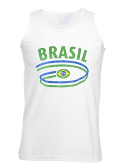 Bellatio Decorations Witte heren tanktop brazilie l