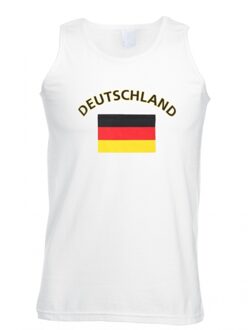 Bellatio Decorations Witte heren tanktop duitsland 2xl