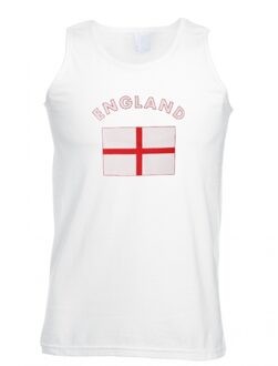 Bellatio Decorations Witte heren tanktop engeland 2xl