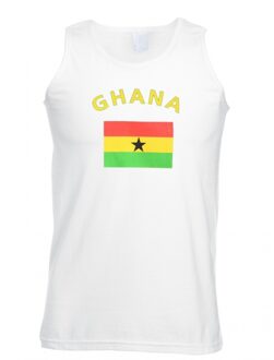 Bellatio Decorations Witte heren tanktop ghana l