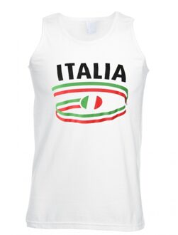 Bellatio Decorations Witte heren tanktop italie 2xl