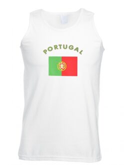 Bellatio Decorations Witte heren tanktop portugal l