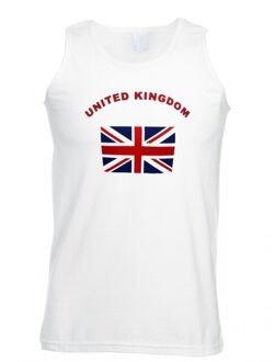 Bellatio Decorations Witte heren tanktop united kingdom 2xl