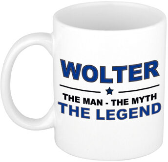 Bellatio Decorations Wolter The man, The myth the legend pensioen cadeau mok/beker 300 ml