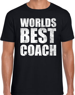 Bellatio Decorations Worlds best coach / werelds beste coach cadeau t-shirt zwart heren 2XL