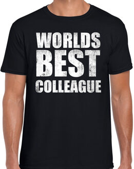 Bellatio Decorations Worlds best colleague / werelds beste collega cadeau t-shirt zwart heren