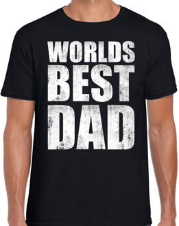 Bellatio Decorations Worlds best dad cadeau t-shirt zwart voor heren