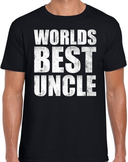 Bellatio Decorations Worlds best uncle / oom cadeau t-shirt zwart voor heren