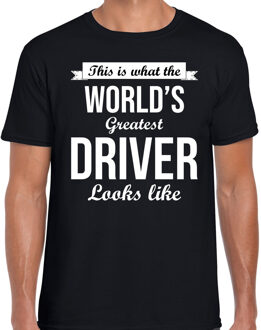 Bellatio Decorations Worlds greatest driver t-shirt zwart heren - Werelds grootste coureur cadeau 2XL