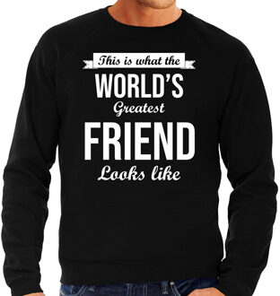 Bellatio Decorations Worlds greatest friend cadeau sweater zwart voor heren 2XL