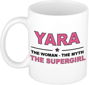 Bellatio Decorations Yara The woman, The myth the supergirl pensioen cadeau mok/beker 300 ml