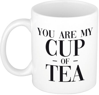 Bellatio Decorations You are my cup of tea cadeau koffiemok / theebeker wit 300 ml - feest mokken