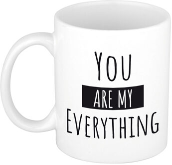 Bellatio Decorations You are my everything cadeau koffiemok / theebeker wit 300 ml - feest mokken