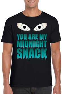 Bellatio Decorations You are my midnight snack Halloween zombie t-shirt zwart heren 2XL