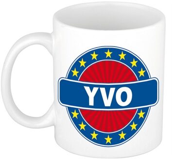 Bellatio Decorations Yvo naam koffie mok / beker 300 ml - namen mokken Multikleur