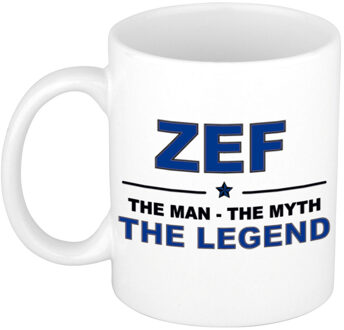 Bellatio Decorations Zef The man, The myth the legend collega kado mokken/bekers 300 ml Donkerblauw