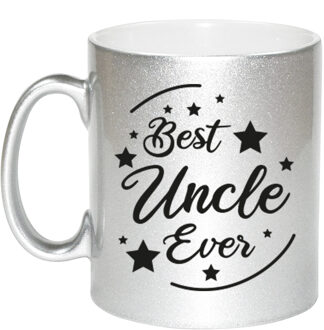 Bellatio Decorations Zilveren Best Uncle Ever cadeau koffiemok / theebeker 330 ml