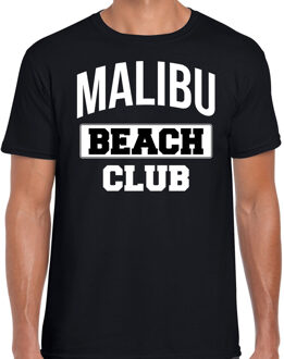 Bellatio Decorations Zomer t-shirt voor heren - Malibu Beach Club - tropisch thema feest kleding - zwart 2XL