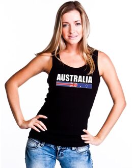 Bellatio Decorations Zwart Australie supporter singlet shirt/ tanktop dames
