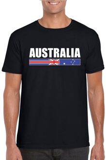 Bellatio Decorations Zwart Australie supporter t-shirt voor heren