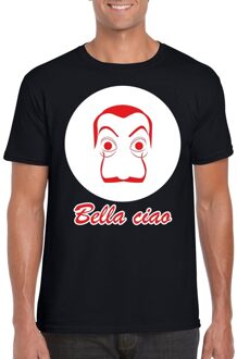 Bellatio Decorations Zwart bankovervaller t-shirt voor heren 2XL - Feestshirts