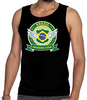 Bellatio Decorations Zwart Brazil drinking team tanktop / mouwloos shirt heren 2XL