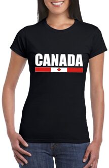Bellatio Decorations Zwart Canada supporter t-shirt voor dames L